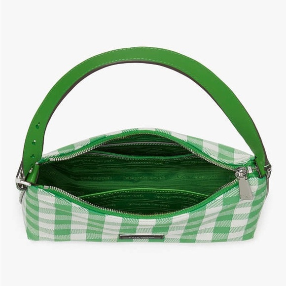 Kate Spade Sam Icon Gingham Printed Fabric Small Shoulder Bag NWT - Picture 4 of 14
